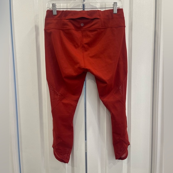 Athleta Leggings Sz M Mesh Hem Back Pocket Athletic high rise - Picture 2 of 6